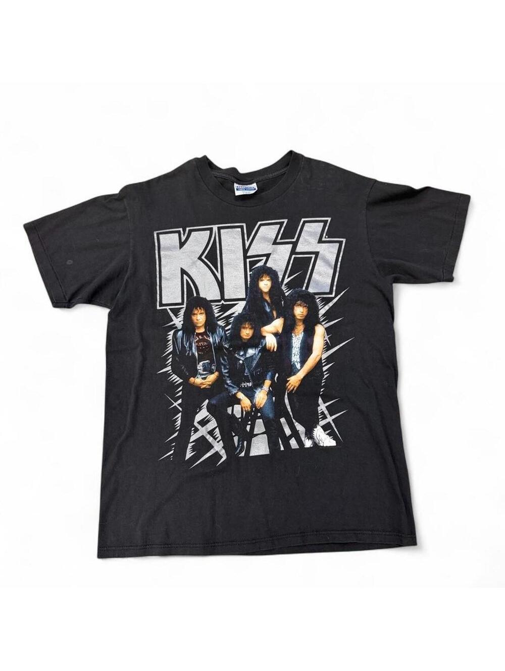 Vintage 1990 KISS Hot In The Shade Tour Tee Large Single stitch Band Tee